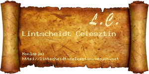 Lintscheidt Celesztin névjegykártya