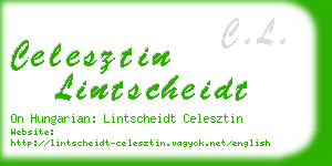 celesztin lintscheidt business card